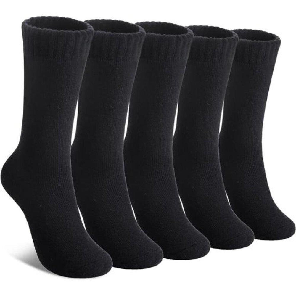 Women Wool Socks Winter Warm Thick Hiking Boot Crew Cozy Gift 5 Pairs